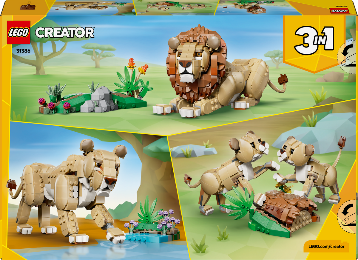 Build a Majestic Lion, Lioness or Two Cubs for Safari Adventures