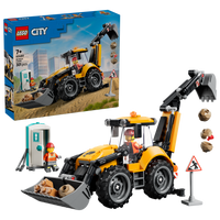 LEGO City 60480 Yellow Backhoe Loader with Box