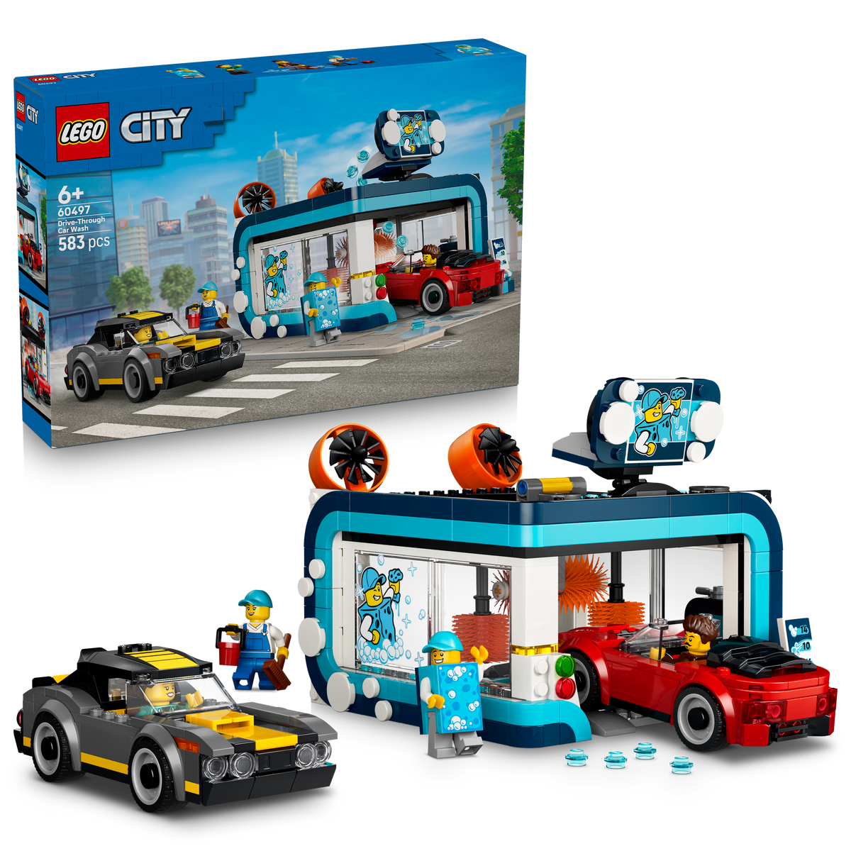 LEGO City 60497 Drive-Through Car Wash with Box