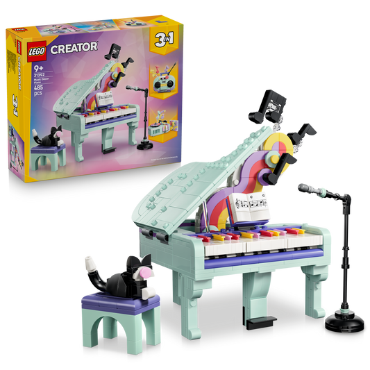 LEGO Creator 3in1 31392 Music Decor Piano with Cat Box