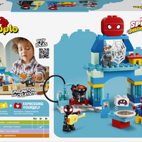 LEGO DUPLO 10464 Team Spidey Webquarters Back View of Box