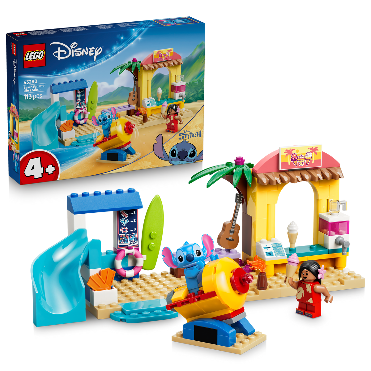 LEGO Disney 43280 Beach Fun with Lilo & Stitch with Box