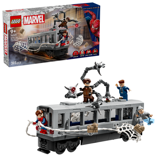 LEGO Marvel 76321 Spider-Man vs. Doc Ock Subway Train Scene with Box
