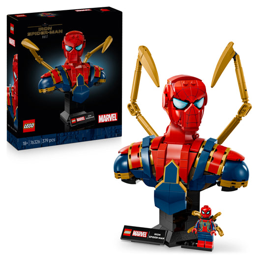 LEGO Marvel 76326 Iron Spider-Man Bust with box