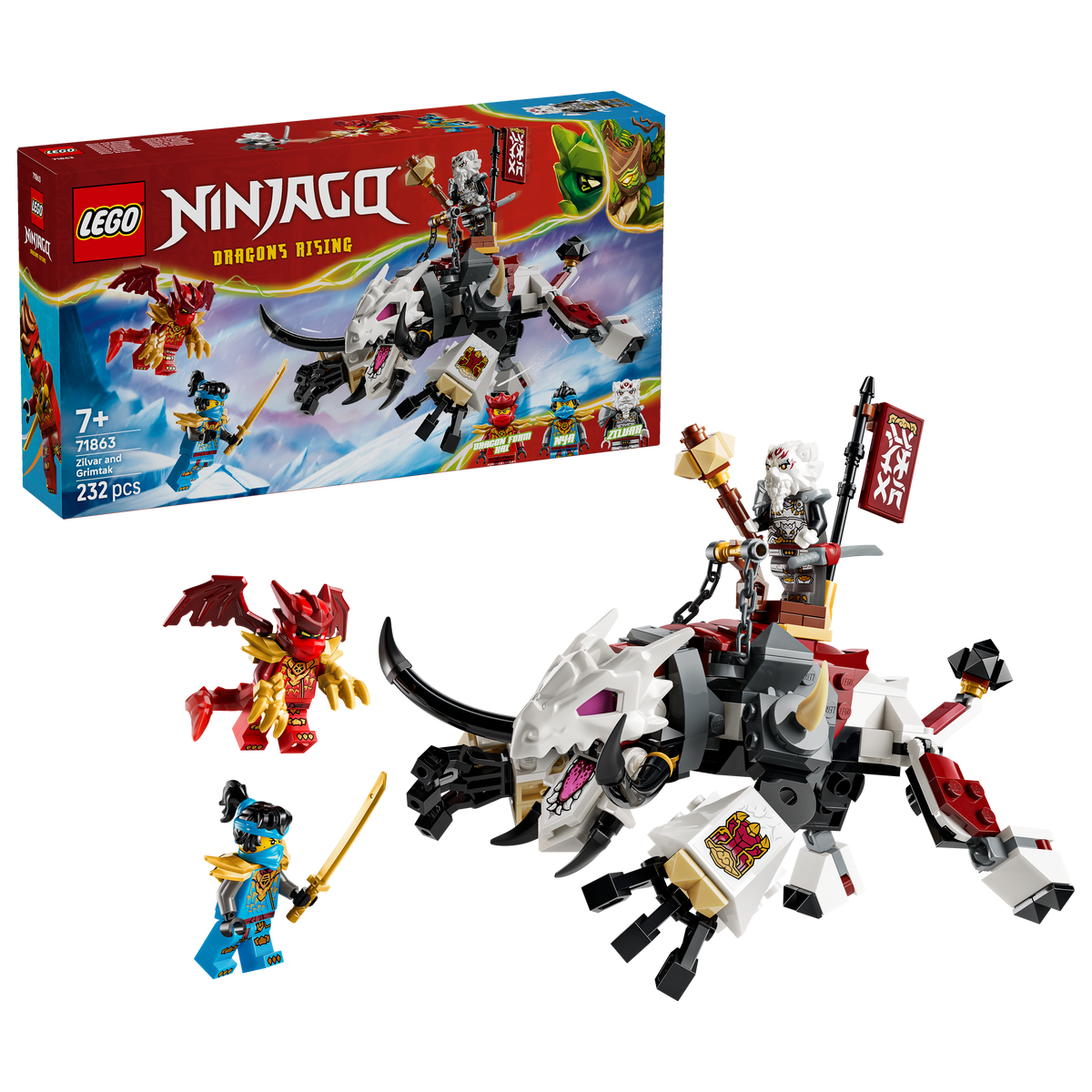 LEGO Ninjago 71863 Zilvar and Grimtak the Dragon Beast with Box