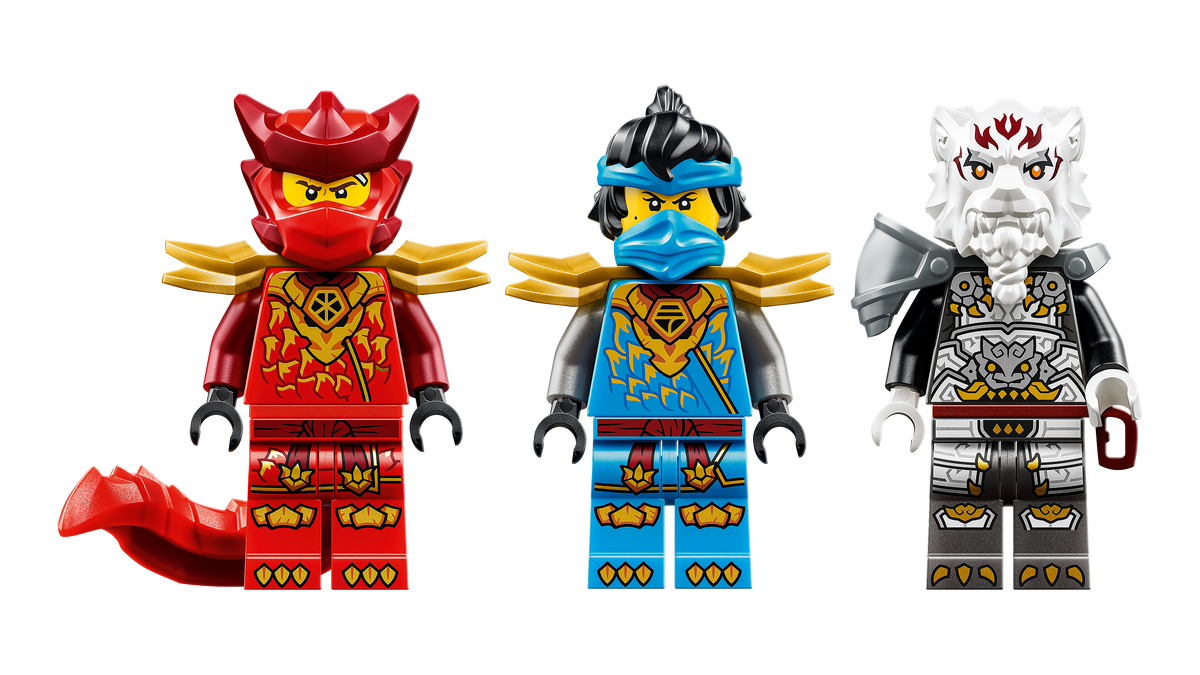 This Thrilling LEGO Set Includes Kai, Nya and Zilvar Figurines
