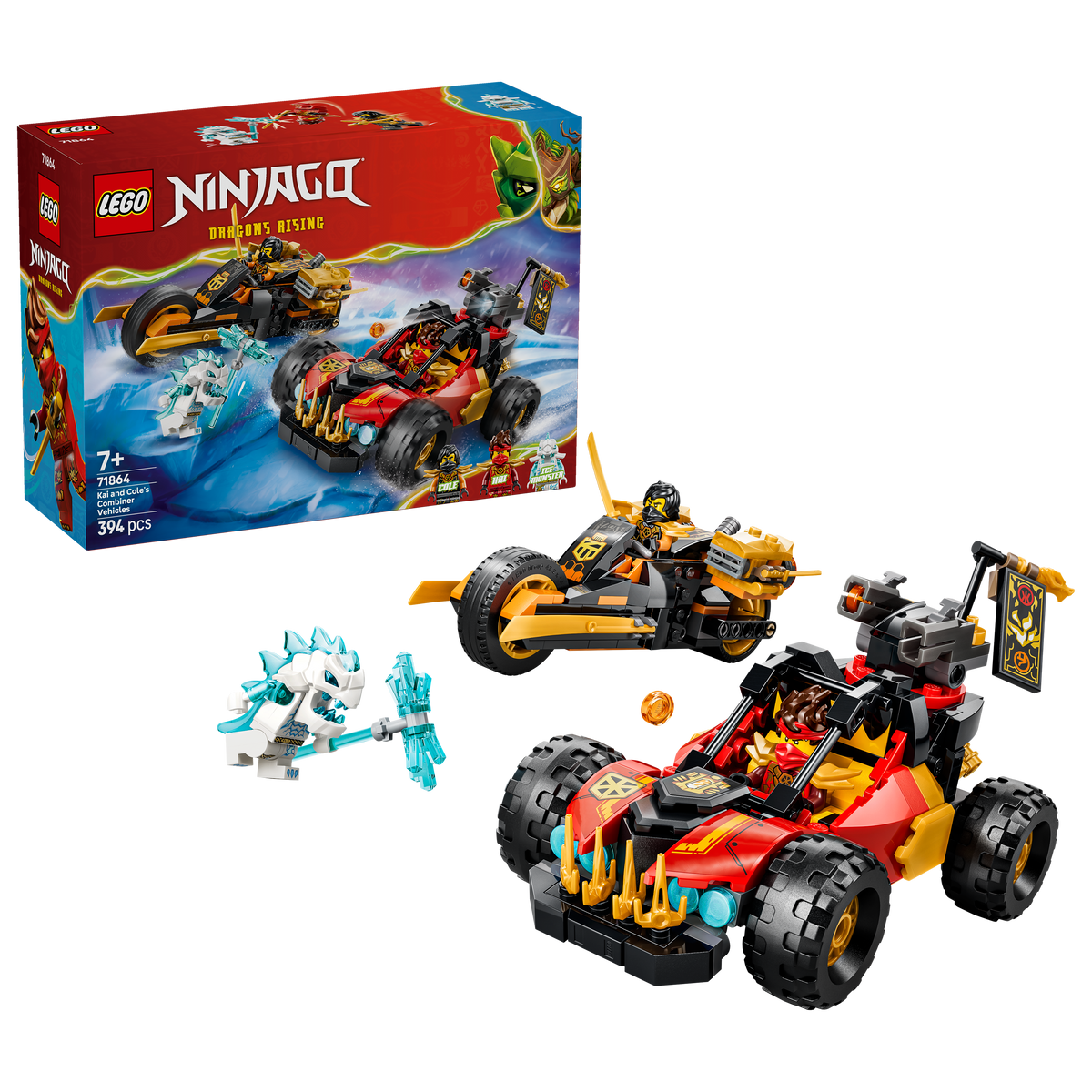 LEGO Ninjago 71864 Kai and Cole's Combiner Vehicles with Box