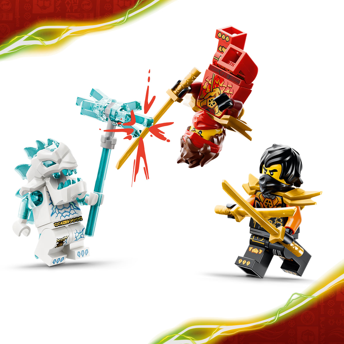 Includes Kai, Cole and an Ice Monster Minifigure for Epic Battles