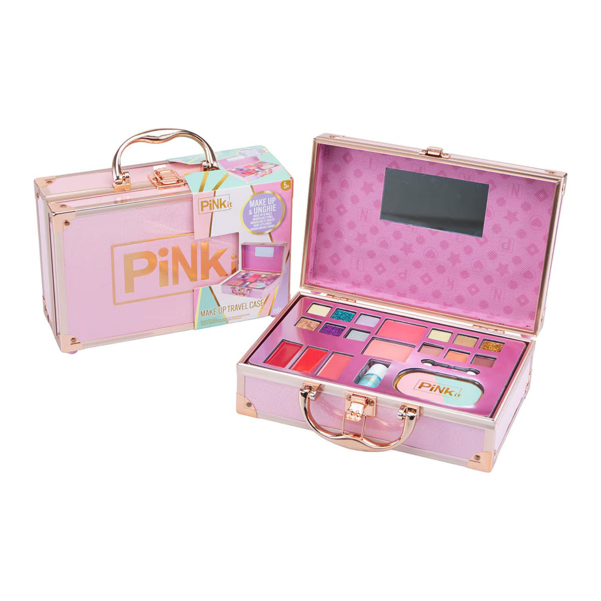 Toys at Foys Nice Make-Up Case Pink Kids with Mirror and Accessories