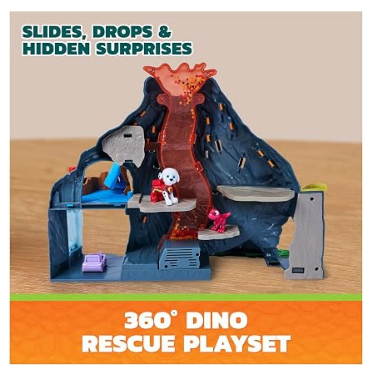 Inside view of the Paw  Patrol Volcano Toy.