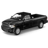 black pick up truck building set