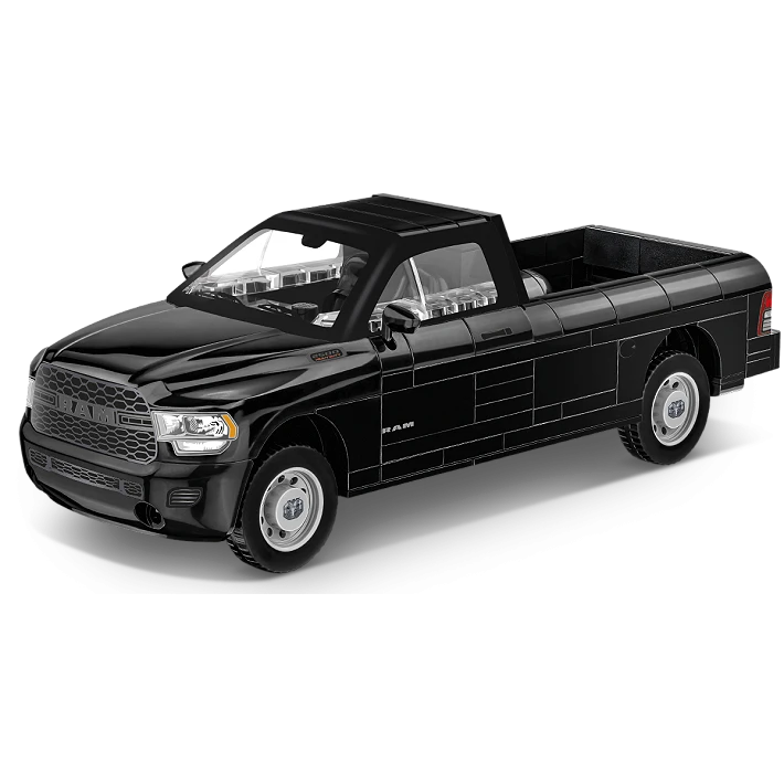 black pick up truck building set