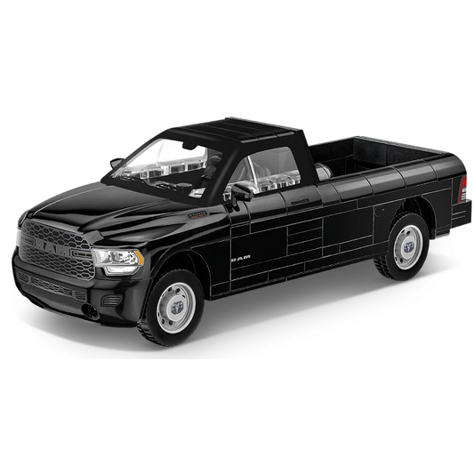 black pick up truck building set