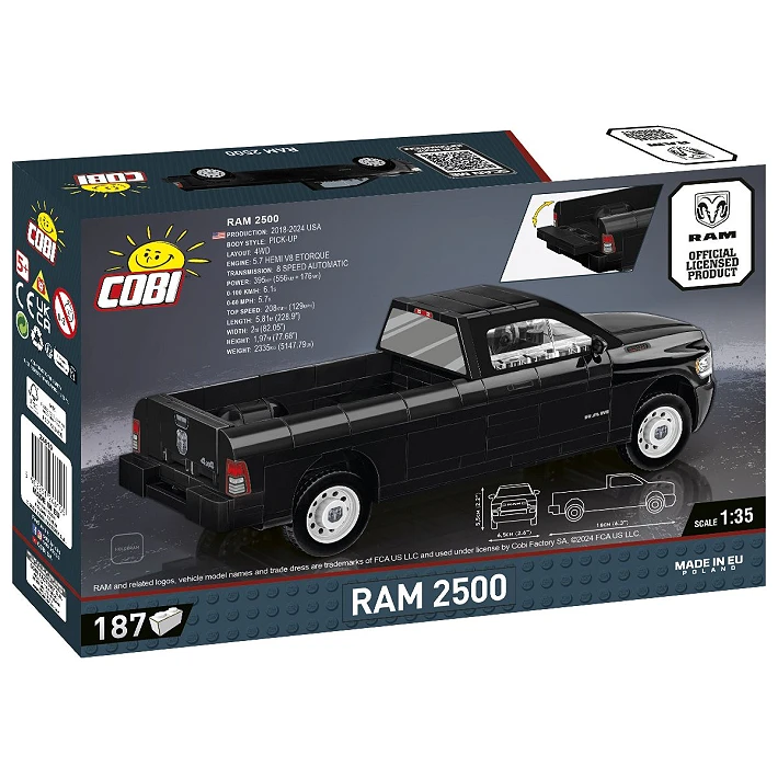 black pick up truck building set