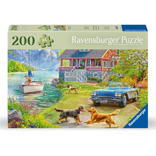 Summer Lake House 200pc jigsaw puzzle box 