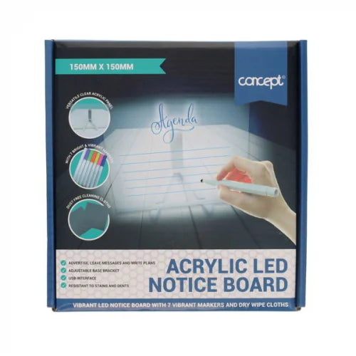 acrylic LED notice board in packaging 
