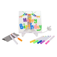 LED acrylic sign with markers 