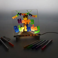 happy birthday sign in the dark 