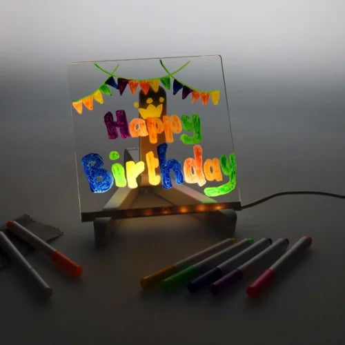 happy birthday sign in the dark 