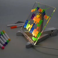 led sign glass lit up from the sign 