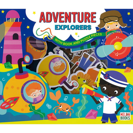 Adventure Explorers Book And Puzzle Pieces