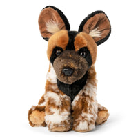 African wild dog plush from the front 