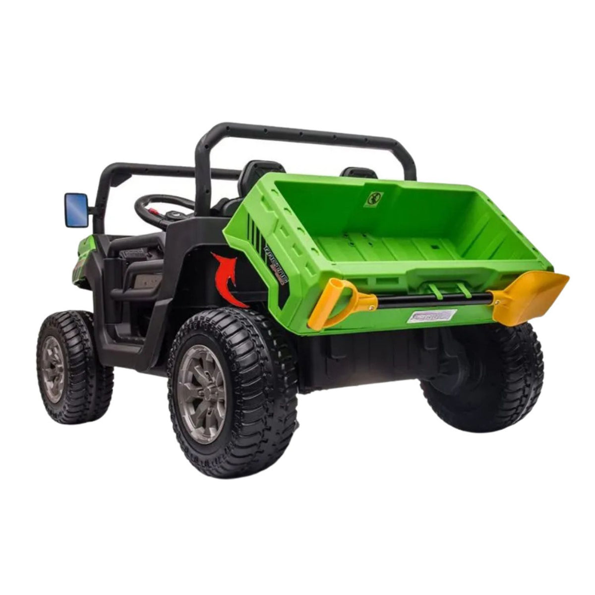 back of green buggy 
