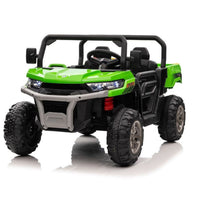 front of green buggy 
