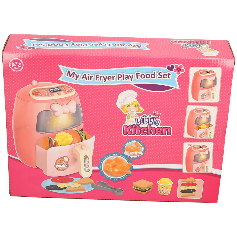 airfryer food playset in packaging from the back 