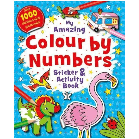colour by number sticker and activity book