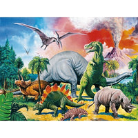 among the dinosaur puzzle
