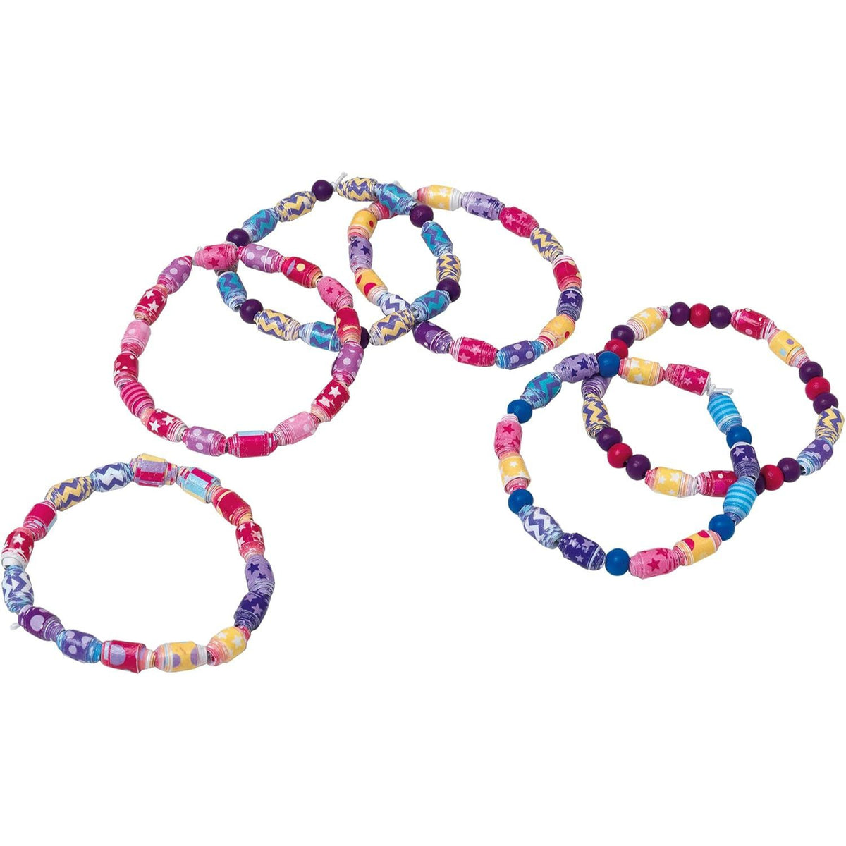 assorted paper bracelets 
