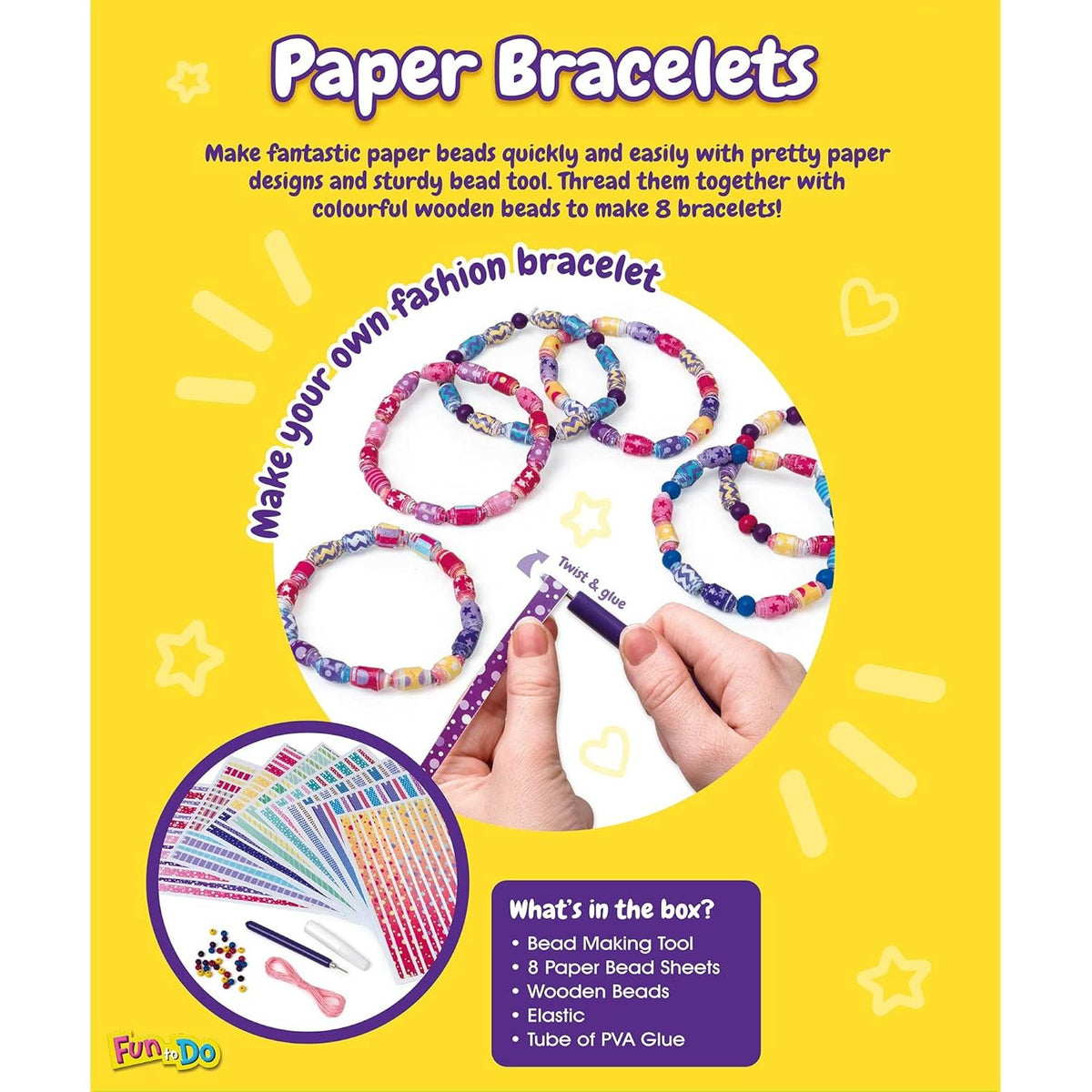 features of paper bracelets kit 