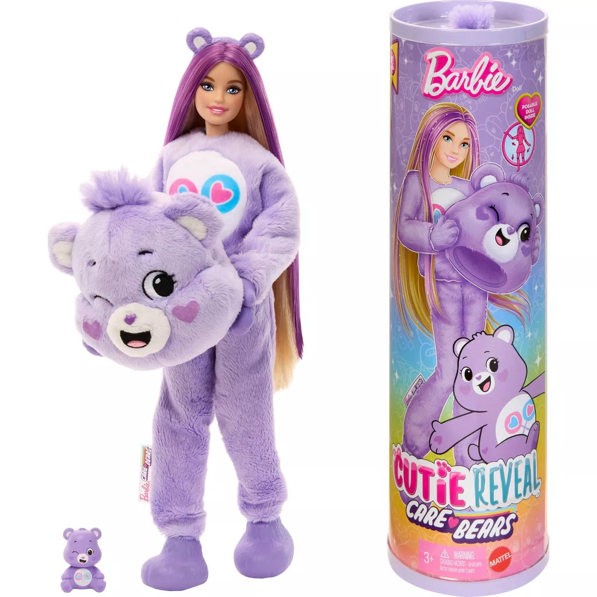 Barbie Cutie Reveal Care Bears Series Doll Purple