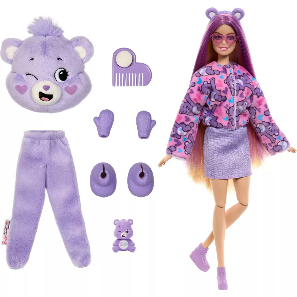 Barbie Cutie Reveal Care Bears Series Doll Purple