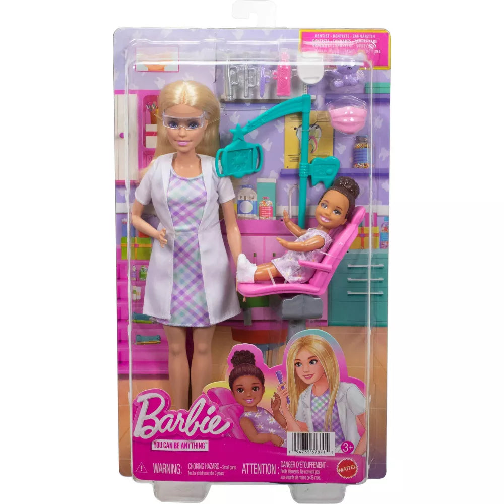 barbie dentist playset in packaging 