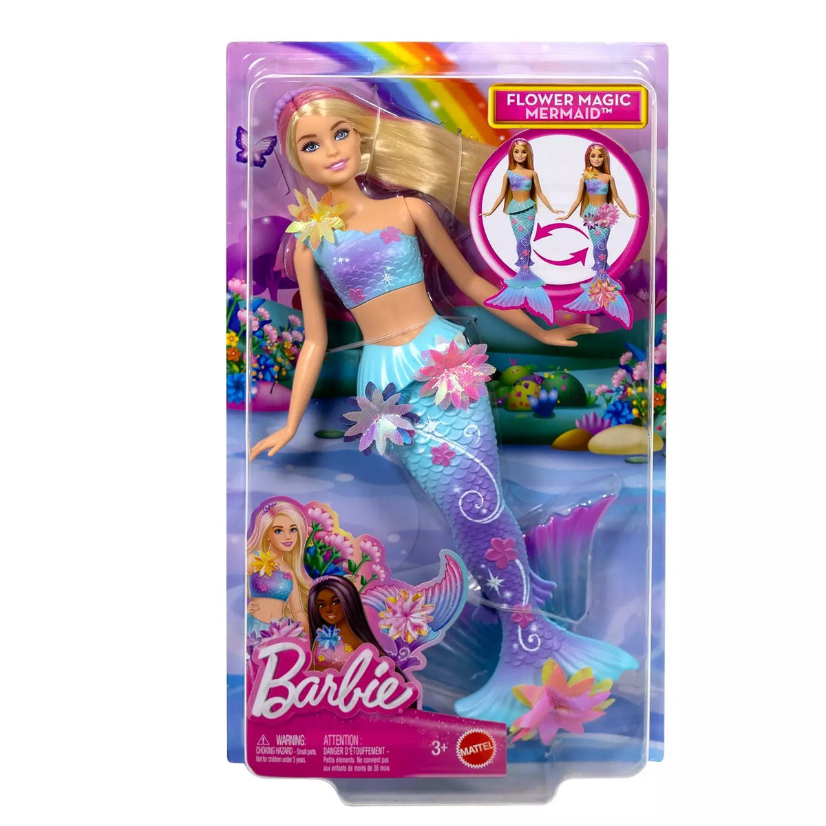 barbie flower magic mermaid doll in packaging 
