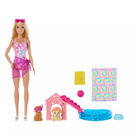 barbie puppy pool party playset 