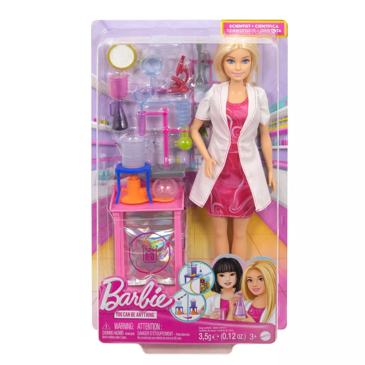 barbie scientist playset in packaging 