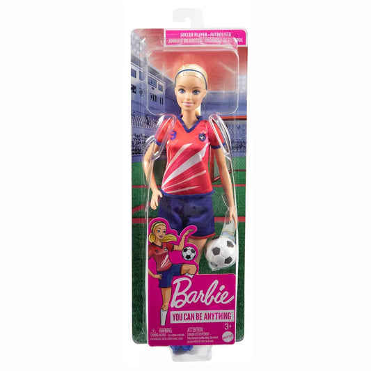 Barbie soccer doll in packaging 
