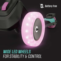 wide LED wheel on scooter