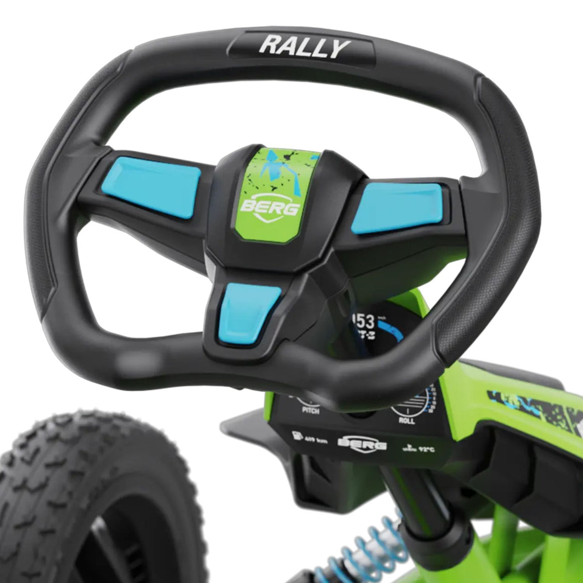 steering wheel of berg rally DRT Green 