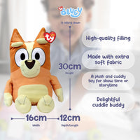 scale of bluey plush 
