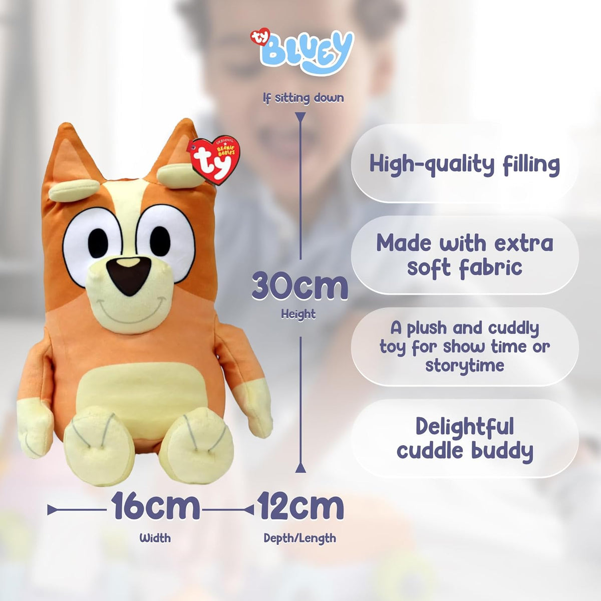 scale of bluey plush 