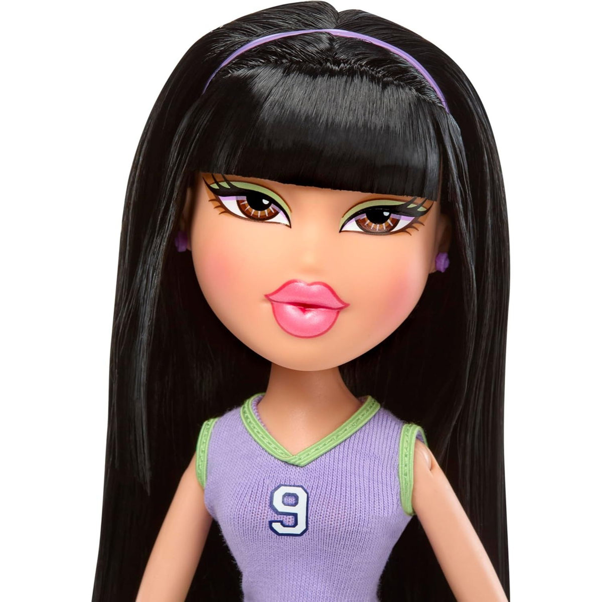 close up of face of bratz doll 