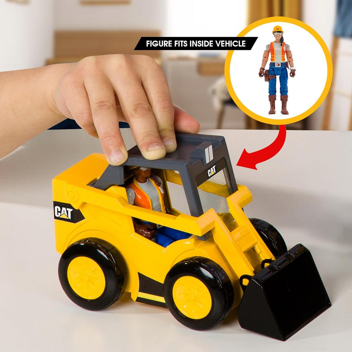 figure fitting inside mini excavator 