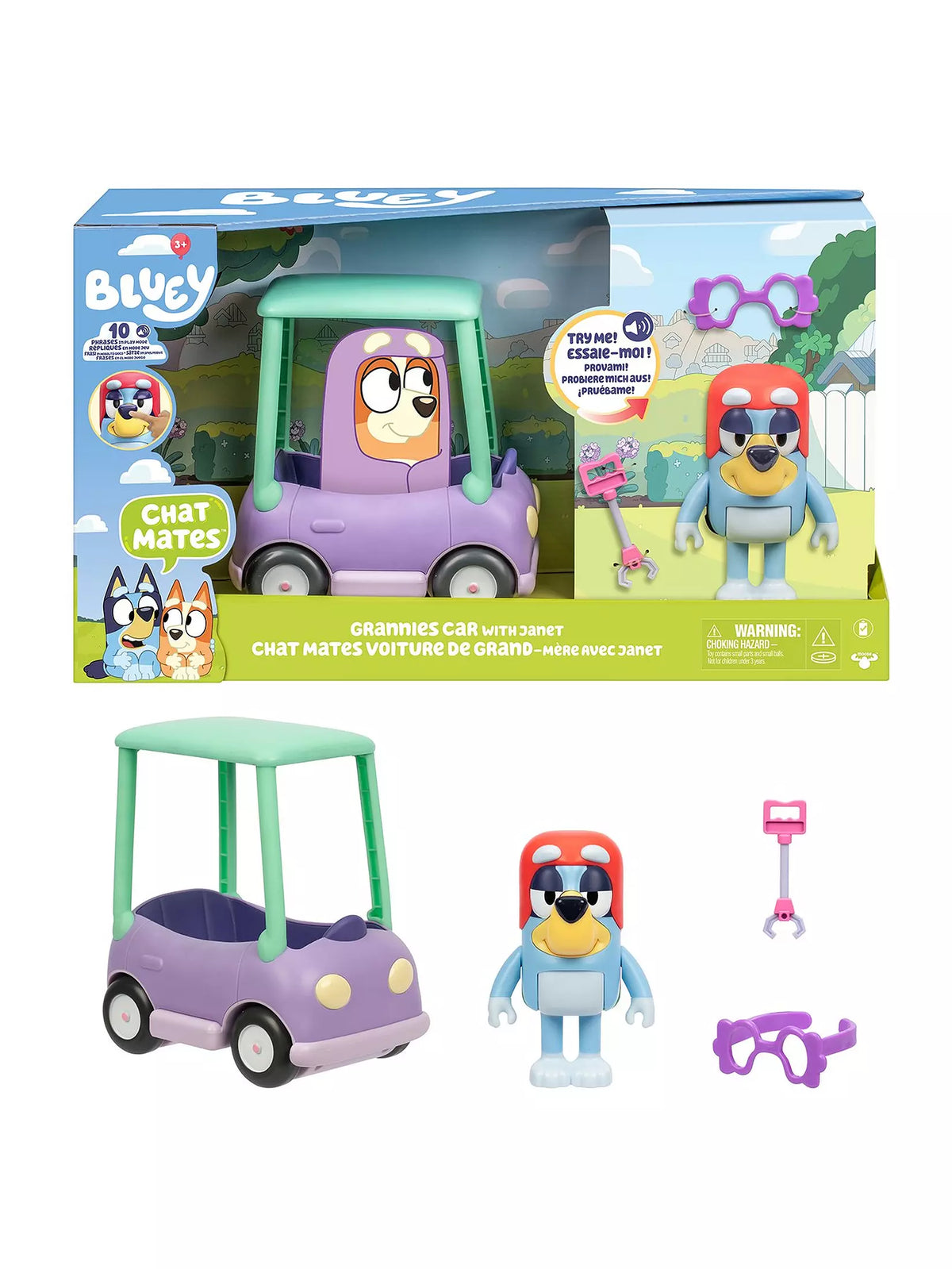 Bluey granny and vehicle 