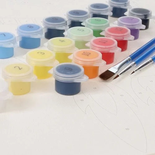 close up of paints 