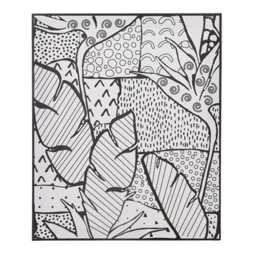 abstract leaves canvas