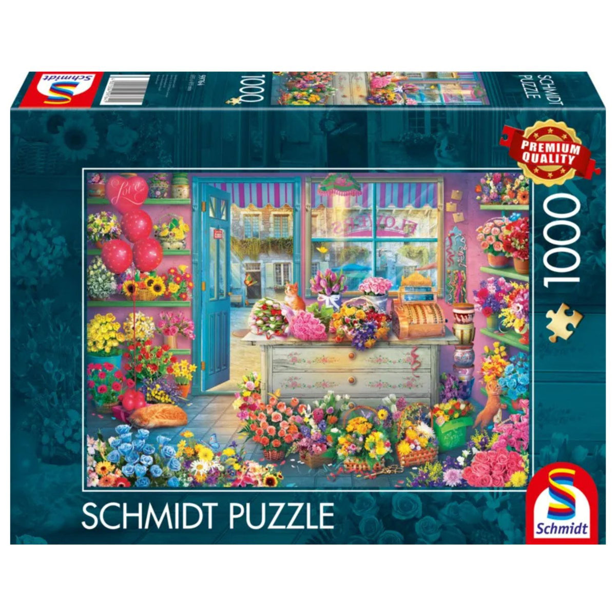 colourful flower shop puzzle box 